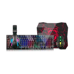 KIT GAMER BRAVIO TECLADO+MOUSE USB+AUDIFONO+PAD MOUSE