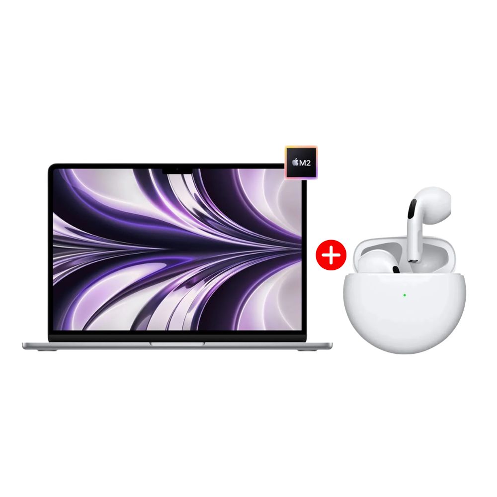 Combo MacBook Air M2 13.6″ Apple M2 octa-core 256GB SSD + Audifonos Generico AR-P72534 PRO 7 PLUS