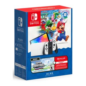 Nintendo Switch Oled Blanco +Videojuego Super Mario Wonder